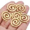 Acero Inoxidable Espiral Vórtice Placa Mosquitera Colgante Moda Simple DIY Collar Pendientes Accesorios de Joyería Venta al por Mayor