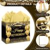 Bolsa de Regalo para Jubilación con Papel de Seda a Juego Grande Negra Dorada Empaque de Feliz Jubilación Bolsa de Regalo y Tarjeta de Felicitación para Hombres y Mujeres