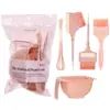 Kit de Ferramentas para Tingir o Cabelo, Tigela para Óleo de Tingimento, Misturador, Cuidados com o Cabelo, Pente Dupla Face para Tingimento, Espremedor Multifuncional para Pasta, Raspador