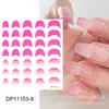 Nuevas Pegatinas para Uñas Transfronterizas Ins Color Francés Dopamina Línea de la Sonrisa Degradado Adhesivas para Uñas