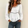 2026 Amazon Europeo y Americano transfronterizo estilo nuevo suéter irregular camisa de mujer top casual de mujer