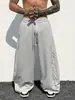 Pantalones casuales nuevos de estilo americano con estampado de letras y estrellas, pantalones vintage de pierna recta, pantalones anchos holgados adelgazantes, estilo japonés de Instagram