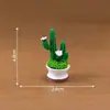Serie creativa de plantas suculentas de cactus artificiales en maceta, accesorios de decoración DIY para casa de muñecas, adornos de paisaje en miniatura
