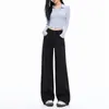 Jeans negros de tiro alto, adelgazantes, de pierna ancha para mujer, forrados de polar, colección otoño/invierno 2026, corte holgado y relajado, pantalones de pierna recta