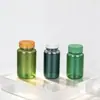 Botella de Plástico Transparente para Mascotas de 200 ml Botella para Pastillas Botella Redonda de Plástico de Grado Alimenticio para Caramelos en Gránulos