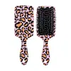 Peine Estampado de Leopardo, Peine con Cojín de Aire, Peine para Peinar el Cabello para Mujeres, Peine con Cojín de Aire para Volumen Alto, Peine Masajeador del Cuero Cabelludo