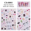 Pegatinas para Uñas de Cachorro Lindo Ins Estilo Japonés en Relieve Gato Lindo Patrón DIY Pegatinas de Arte para Uñas Joyería Estilo Ca
