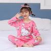 Pijamas para niñas, primavera y otoño de 2025, nuevos trajes finos de manga larga para niños y niñas, ropa de hogar para niños medianos y grandes.