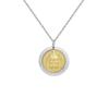 S925 prata esterlina amarelo deus da riqueza moda corrente traçando ouro redondo marca estilo étnico outono e inverno suéter corrente personalidade design colar pingente