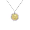 Colgante de collar personalizado con diseño de martillo y cadena de suéter de otoño e invierno de estilo chino de marca redonda de oro vintage de dios de la riqueza de plata esterlina S925