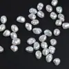 Luz Fuerte 6.5-7mm Plata Rota Barroco Perla Natural de Agua Dulce Forma Irregular Perlas Sueltas Accesorios para Pendientes de Botón DIY