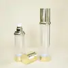 Frasco a Vácuo Transparente com Formato de Ombro 80/100/120ml, Frasco de Embalagem Cosmética de Grande Capacidade, Frasco Spray com Névoa Fina para Tônico