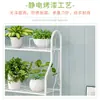 Rack de Armazenamento de Varanda Escalonado de Camadas Múltiplas para Sala de Estar, Exterior de Chão em Ferro Forjado Suculenta Rabanete Verde Simples Suporte para Vasos de Flores