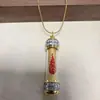 Tailândia Buda produtos genuínos Long Po Despertar Colar Pingente Faltando Estojo de Ouro Grosso Italiano Perfurado Lateral Colar Pingente de Personalidade Joias