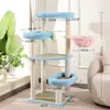Marco de escalada para gatos al por mayor, Estante para gatos, Esterilla de ratán, Casa para gatos, Árbol para gatos, Tablero rascador para gatos de sisal resistente a los arañazos, Juguete de casa para gatos tipo cápsula espacial