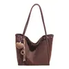 Yuezi 2026 Otoño/Invierno Nueva Moda Bolso Casual Simple Retro Bolso Tote Gran Capacidad para Viajar al Trabajo Bolso de Hombro Único
