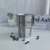 Xícara de Café de Aço Inoxidável 304 Camada Única Copo Degrau Conjunto de Copos de Presente Taça de Vinho Copo Estilo Acampamento ao Ar Livre Logotipo Personalizado