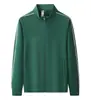 Sudadera con capucha de alta gama, cuello alto, cierre, impresión de logotipo de ropa de trabajo personalizada, chaqueta cárdigan para equipo deportivo de empresa, campus
