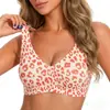 Sujetador de gelatina transfronterizo europeo y americano, popular estampado de leopardo, escote en V profundo, superventas de comercio exterior, sin costuras, sin aros, copa completa, lencería de talla grande