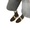 Nuevas Zapatillas Cálidas Cerradas en la Punta Mate Otoño/Invierno 2026 con Medias Zapatillas de Felpa