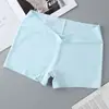 Ropa interior femenina de seda helada sin costuras para verano con entrepierna de algodón, shorts de seguridad anti-exposición, ligera, transpirable y cómoda capa base