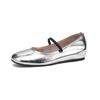 Estilo fofo e suave, cabeça redonda, boca rasa, altura crescente, redução de idade, sapatos Mary Jane, design de nicho de outono 2024, sapatos de balé