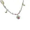 Collar de cadena para la clavícula con colgante de perla y cereza, suave y amoroso, versátil, de alta gama, lujo ligero, exquisito, único, elegante y con estilo
