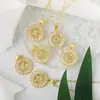 Colar com pingente de cobre europeu e americano micro-incrustado com zircônia 26 letras do alfabeto inglês joia redonda da moda feminina vendas diretas da fábrica