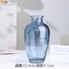 Conjunto de vasos de vidro colorido de luxo leve personalizado para mesa de entrada de sala de estar, vaso de flores hidropônicas, ornamento de decoração para casa
