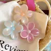 Dulce Horquilla de Color Gelatina de Flor de Cinco Pétalos para Mujer Nueva Horquilla Plumeria Transfronteriza Pinza de Tiburón Accesorio para el Cabello