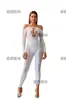 DZZ05 Comercio Exterior Amazon Europa y América Talla Grande Hombros Descubiertos Manga Larga Transparencia Tentación Divertido Mallas para el Cuerpo