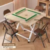 Mesa Pequeña de Mahjong Mesa de Ajedrez y Cartas Manual Mesa Plegable para el Hogar Mesa de Comedor Mesa Plegable Portátil para Exteriores de Doble Propósito