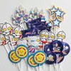 Super-Homem de Ovo Salgado Monstro Mesa de Sobremesas Decoração de Bolo Empurrador Envolvente Festa de Aniversário Infantil Fantasia Tema de Desenho Animado