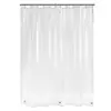 Cortina de Chuveiro Transparente de PEVA Magnética Sem Furos, Impermeável, à Prova de Mofo, Espessa, para Separação Seca e Úmida do Banheiro, com Haste Telescópica