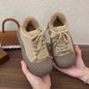 Zapatos de Terciopelo para Niñas, Nuevos Zapatos de Algodón Otoño e Invierno, Tenis Coreanos Suaves para Bebés, Zapatos Deportivos de Dos Algodones para Niños