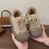 Zapatos de Terciopelo para Niñas, Nuevos Zapatos de Algodón Otoño e Invierno, Tenis Coreanos Suaves para Bebés, Zapatos Deportivos de Dos Algodones para Niños
