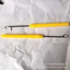Colcha de Suéter con Costuras Aguja Recta de Acero Inoxidable Agujero de Lengüeta Plana Ganchillo Curvo Gorro de Suéter Ropa de Ganchillo Zapatillas Ropa Bufanda Aguja de Coser
