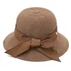 Sombrero Personalizado de Verano para Mujer Sombrero de Sol para Playa Sombrero de Paja Trenzada con Copa de Bomba y Lazo Borde Amplio Muestra Procesamiento