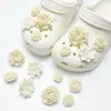 Buraco sapatos acessórios de alta qualidade ervilhas sapatos sapatos flor decorativo fivela diy acessórios jóias chinelos fivela removível sapato fivela