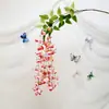 Flor de Glicina Artificial Colgante Enredadera Decoración Planta para Techo, Flor Falsa Decoración de Techo para Atracciones, Arreglo Floral de Pabellón