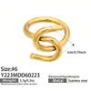Misterio y Elegancia: Set de Anillos de Acero Inoxidable de Alta Gama en Oro Rosa con Diseño Geométrico Único para Mujeres - Joyería al por Mayor