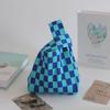 Bolso de Mano para Mujer del Festival del Bote del Dragón Panda, Bolso Cubo Tejido, Estilo Coreano y Japonés Versátil, Bolso Tote Casual, Bolsa para el Almuerzo, Lindo y Divertido