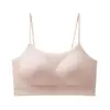 Novo sutiã camisola de peça única para mulheres com seios pequenos, apresentando bojo fixo push-up, suporte macio sem costura e lindo design nas costas.