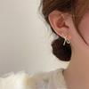 Pendientes coreanos de plata con lazo simple y diamantes, pequeños pendientes con forma de gota, estilo viento dulce, nueva moda 2022