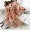 Bufanda Transpirable Ligera de Mezcla de Seda de Morera de Nuevo Estilo Transfronteriza con Rayas Verticales y Hilo Dorado, Bufanda Elegante de Alta Gama para Mujer