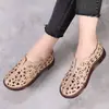 Zapatos Blancos de Grulla de Almohada con Fondo Suave y Agujero Hueco, Zapatos Individuales Huecos, Verano 2026 Nuevos Zapatos Casuales de Cuero Suave con Fondo Plano para Mujer, Talla Grande, Punta Cerrada