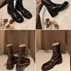 Botas Martin de suela gruesa estilo Grape Mom con tacón grueso, cierre trasero, botines ajustados al tobillo, colección otoño/invierno 2026 para mujer, botas de montar
