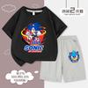 Traje de Verano de Manga Corta para Niños Sonic el Erizo Ropa de Verano Holgada para Niños Tallas Mediana y Grande Ropa Deportiva de Verano para Niños Pantalones Cortos para Niños