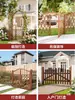 Puerta de Valla Exterior Patio Anti-Corrosión Puerta de Madera Jardinería Puerta Doble Valla de Jardín Arco Puerta de Patio Huerta Valla de Madera