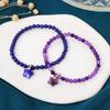 Pulsera de Abalorios Estrella de Cristal Natural Pulsera de Cuentas de Cristal de un Solo Círculo Pulsera de Cristal para Mujer Accesorios de Joyería Venta al por Mayor